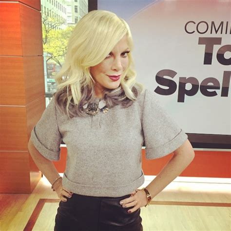 Gray Haired Tori Spelling Hints At Candy Spelling Feud E Online
