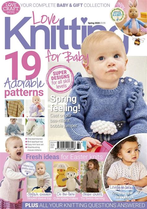 The Cover Of Knitting Magazine Love Knitting For Baby Featuring Pictures Of Babies In Sweaters