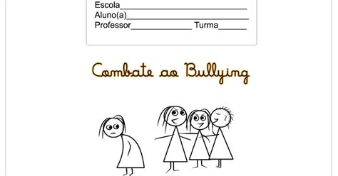 Atividade Cartilha contra o Bullying para montar com a turma ESPAÇO