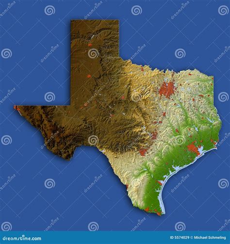 Texas Relief Map Royalty Free Stock Images Image 5574029