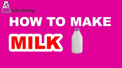 How To Make Milk In Little Alchemy Step By Step Guide Youtube