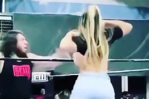 ex wwe wrestler and onlyfans star flashes boobs to distract opponent and send fans wild daily star