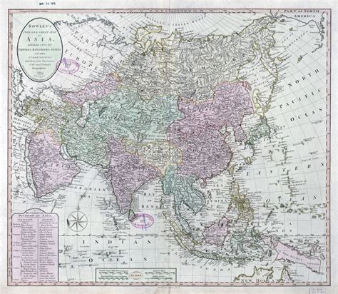 Large Scale Antique Political Map Of Asia 1791 Old Maps Of Asia