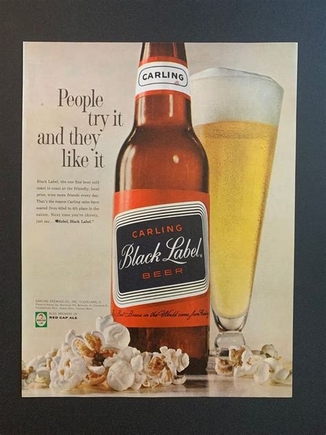 Carling Black Label Beer Ads Several Styles 1950s And 1960s
