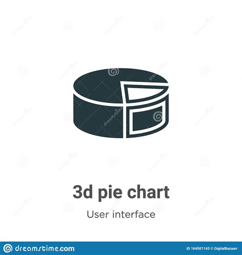 3d Pie Chart Vector Icon On White Background Flat Vector 3d Pie Chart