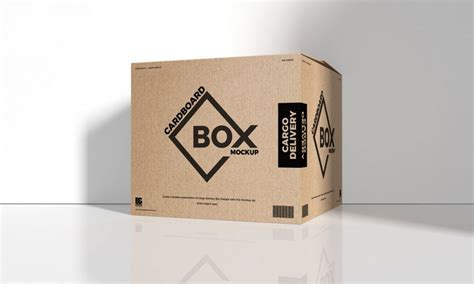 Free Cargo Delivery Packaging Box Mockup Design Mockup Planet