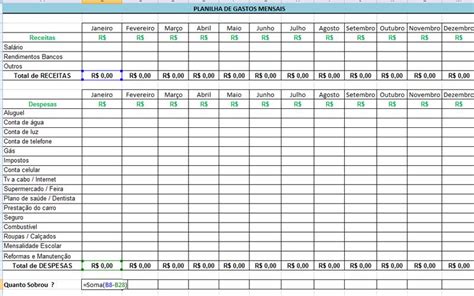 Planilha De Receitas E Despesas Receitas Saborosas 💕