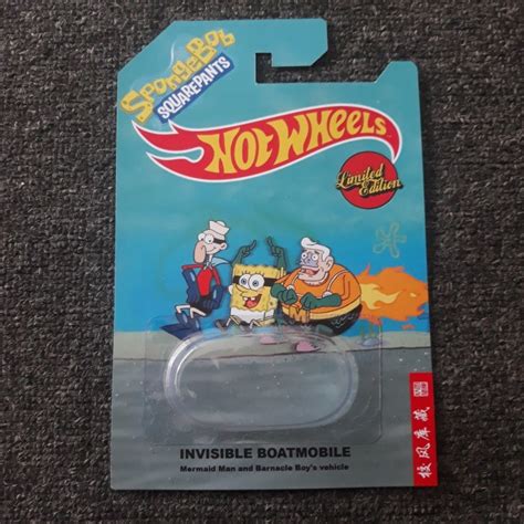 Jual Bootleg Invisible Boatmobile Spongebob Notwheels Bukan Hotwheels