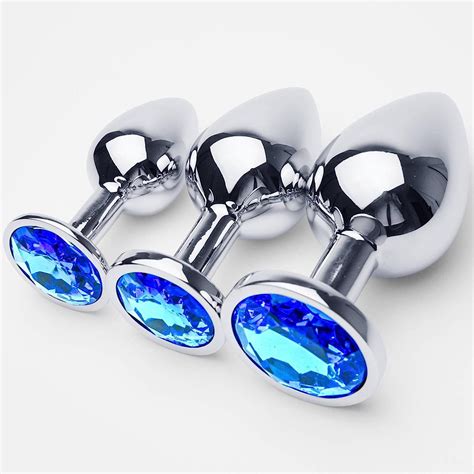 3 Pcs Blue Anal Butt Plug Toys Set Anal But Plug Sex Toy For Beginners And Advanced Players Anal