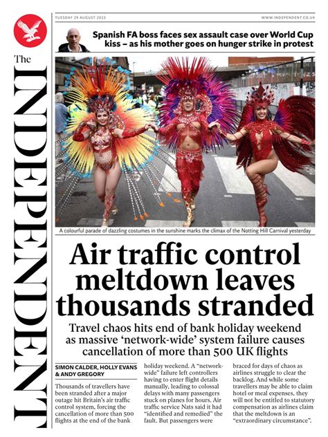 Independent Front Page Th Of August Tomorrow S Papers Today