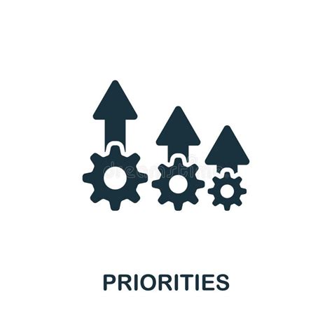 Priorities Icon Monochrome Simple Human Productivity Icon For