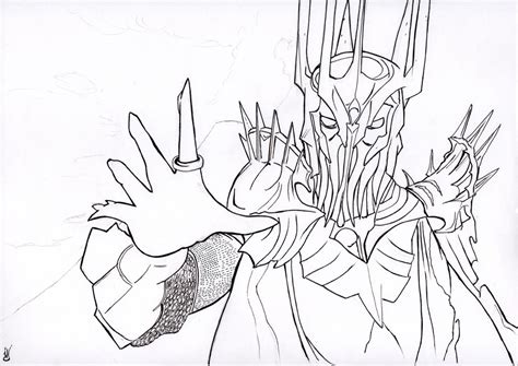 Sauron Line Art By Mdesable On Deviantart