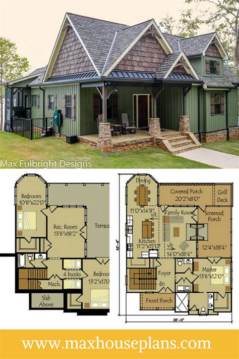 Small Cottage Plan With Walkout Basement Cottage Floor Plan Lake