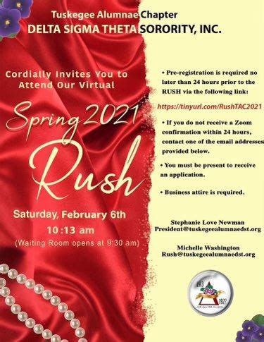 Tuskegee Alumnae Chapter Delta Sigma Theta Sorority Inc Rush