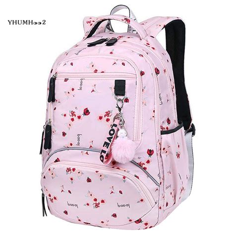 Large School Bag Cute Student School Backpack Printed Waterproof
