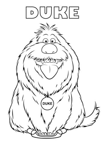 Cat colouring pages activity village. Duke from the Secret Life of Pets coloring page | Free ...