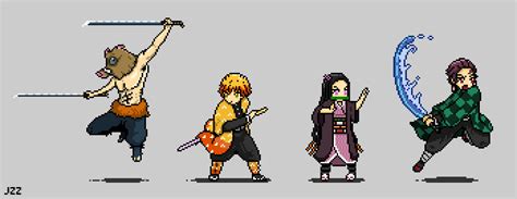 Demon Slayer Kimetsu No Yaiba Pixel Art By Juriezz On Deviantart