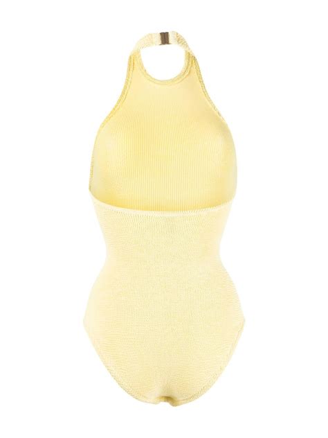 Hunza G Polly Crinkled Design Swimsuit Farfetch