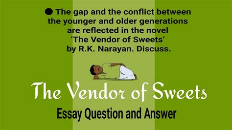 The Vendor Of Sweets By R K Narayan Essay Question And Answer