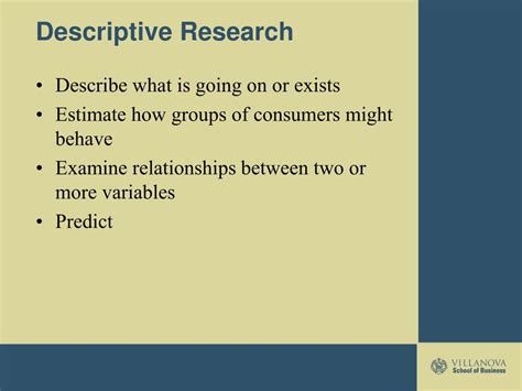 Descriptive research refers to the methods that describe the characteristics of the variables under study. PPT - Descriptive Research PowerPoint Presentation - ID:385695