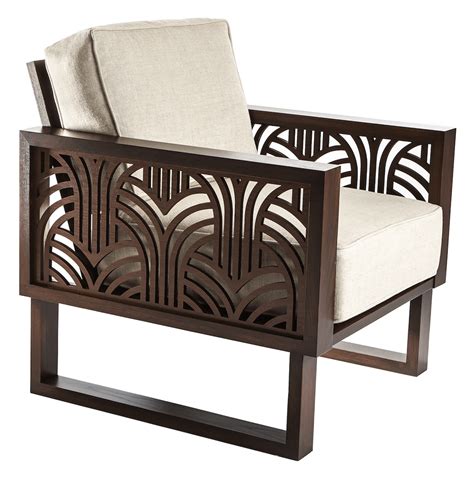 Art Deco Lounge Chair Espresso Twist Modern