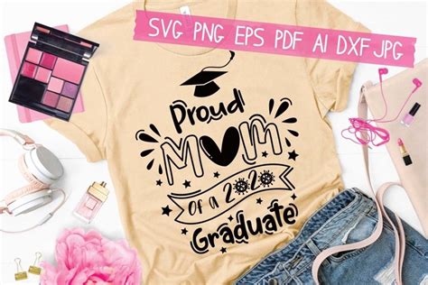 Proud Mom Of A 2020 Graduate Svg Eps Pdf Png Cut Files
