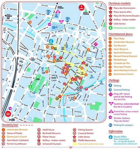 Colmar City Center Map Colmar Map Tourist Map