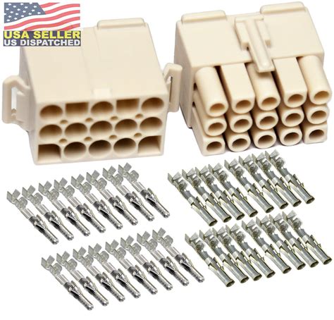 15 Pin Molex Connector 1 Match Set W14 20 Awg 093 Pins W