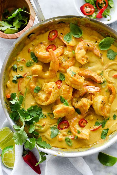 All about shrimp skewers with peanut sauce. Shrimp In Thai Coconut Sauce | foodiecrush.com
