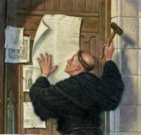 Marcin Luter Przybija 95 Tez Do Drzwi Kościoła Brzmi Niezwykle