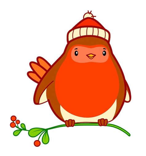 Premium Vector Christmas Cartoons Clip Art Christmas Bird Clipart
