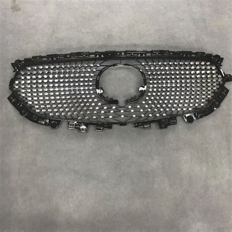 Modified Diamond Front Racing Grille Grills Abs Bumper Mesh Mask Trims