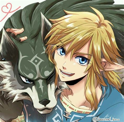 Link And Wolf Link Legend Of Zelda Breath Of The Wild Twilight