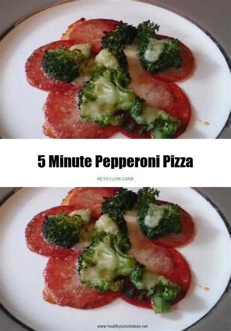 Healthy Recipes 5 Minute Pepperoni Pizza Recipe