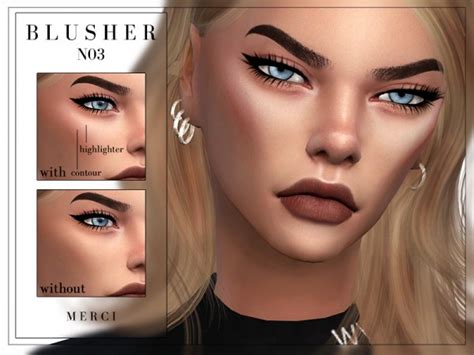 The Sims Resource Blusher N03 By Merci • Sims 4 Downloads