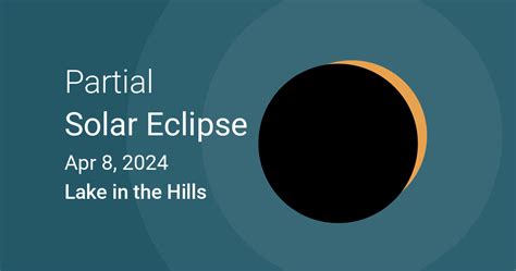 April 8 2024 Partial Solar Eclipse In Lake In The Hills Illinois Usa
