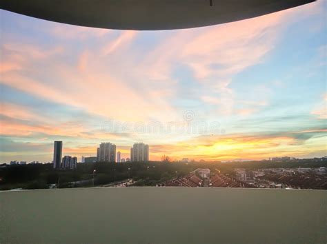 A Beautiful Sunset During The Golden Hours Stock Photo Image Of