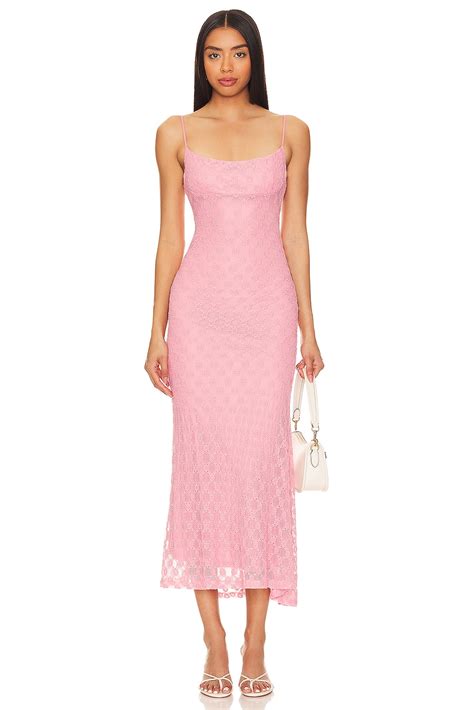Bardot Adoni Midi Dress In Lili Pink Revolve