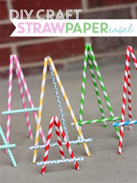 Image19 Paper Straw Easel Diy Craft Munchkins And Moms