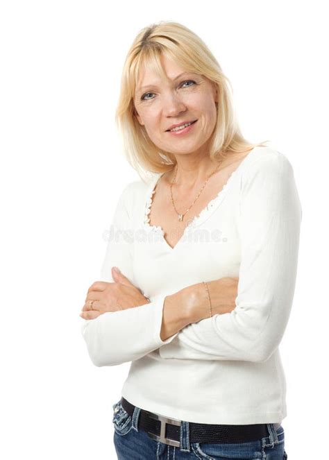 Portrait Of Mature Woman Stock Image Image Of Blond 20964045