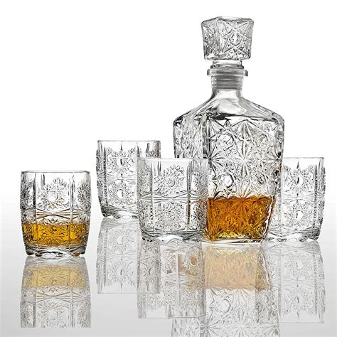 5 Piece Whiskey Decanter And Glasses Set Shopping Bookmarks