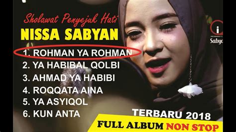 Dapatkan lirik lagu lain oleh sholawat di kapanlagi.com. Sholawat Nissa Sabyan Ahmad Ya Habibi - Sholawat Yahmad Ya ...