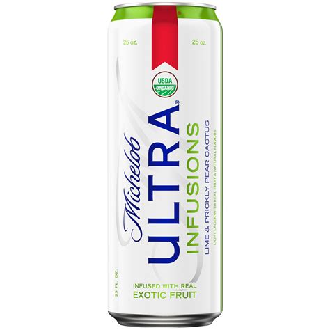 Michelob Ultra Infusions Lime And Prickly Pear Cactus Light Lager Beer
