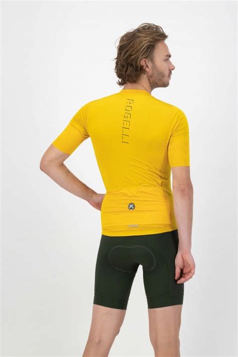 Rogelli Cycling Jersey Ss Distance Yellow Męska Koszulka Rowerowa