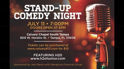 Stand Up Comedy Night Featuring H2o Comedy Tour Youtube