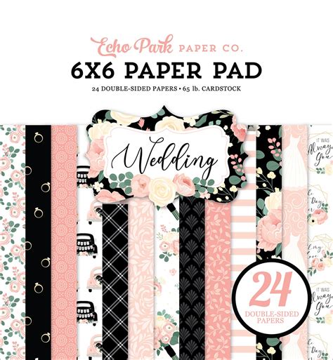 Echo Park Double Sided Paper Pad X Pkg Wedding