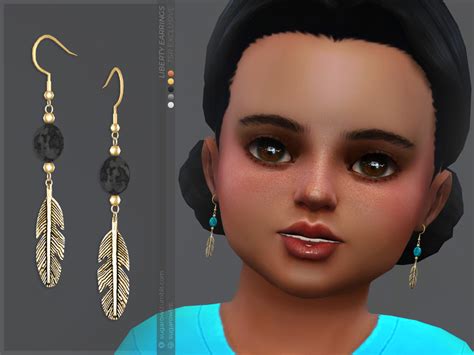 Liberty Earrings Toddlers Version By Sugar Owl At Tsr Sims 4 Updates
