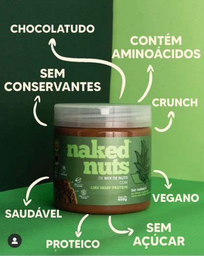 Pasta de Amendoim Crunchy Proteína Vegana 450g Naked Nuts BR