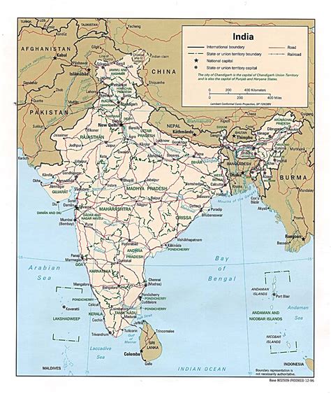 Detailed Road And Administrative Map Of India India Detailed Road And