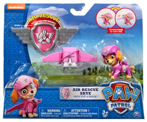 Paw Patrol Action Pack Badge Air Rescue Skye Figure Spin Master Toywiz
